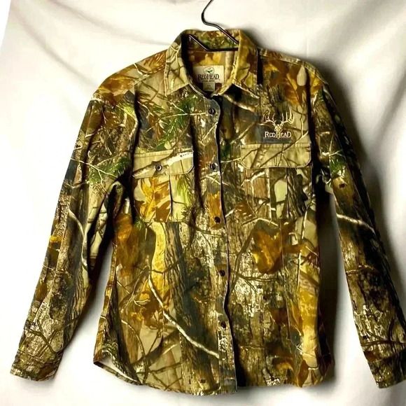 REDHEAD FOR HER WO SIZE SMALL CAMOUFLAGE SHORT/JACKET BUTTON FRON CLEAN - Picture 1 of 12